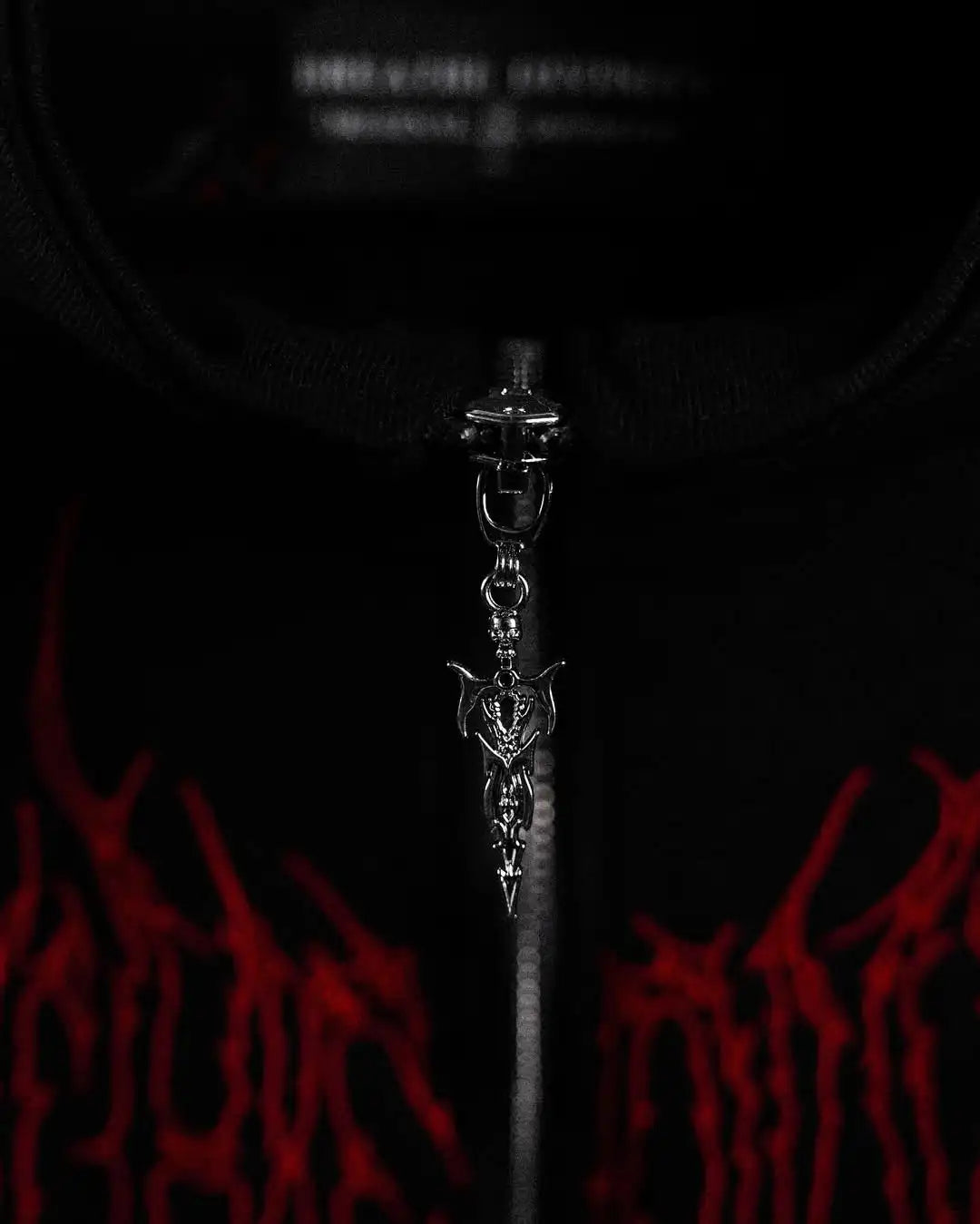 Men's Gothic Streetwear Zip-Up Hoodie Black Edgy Urban Athletic Dark Style Casual Oversized Pullover Sweatshirt with Zipper