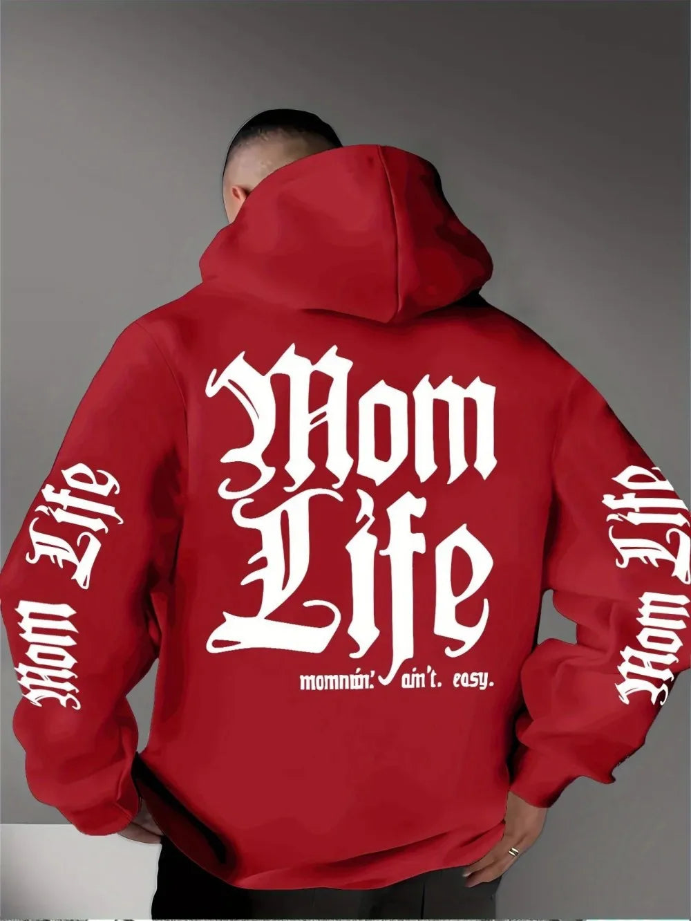 European and American New Men's Autumn Gothic Letter Print Comfortable Soft Hooded Sweatshirt Outdoor Urban Trend Top
