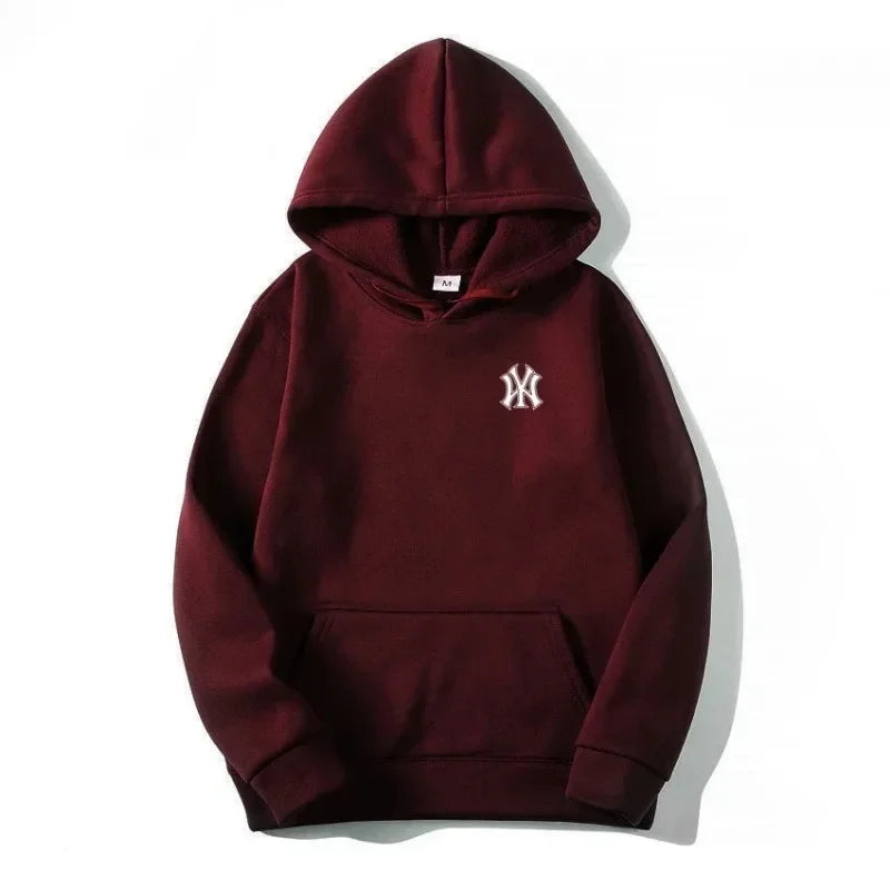 Men's casual fashionable hooded sweatshirt, outdoor sports shirt, printed pullover shirt