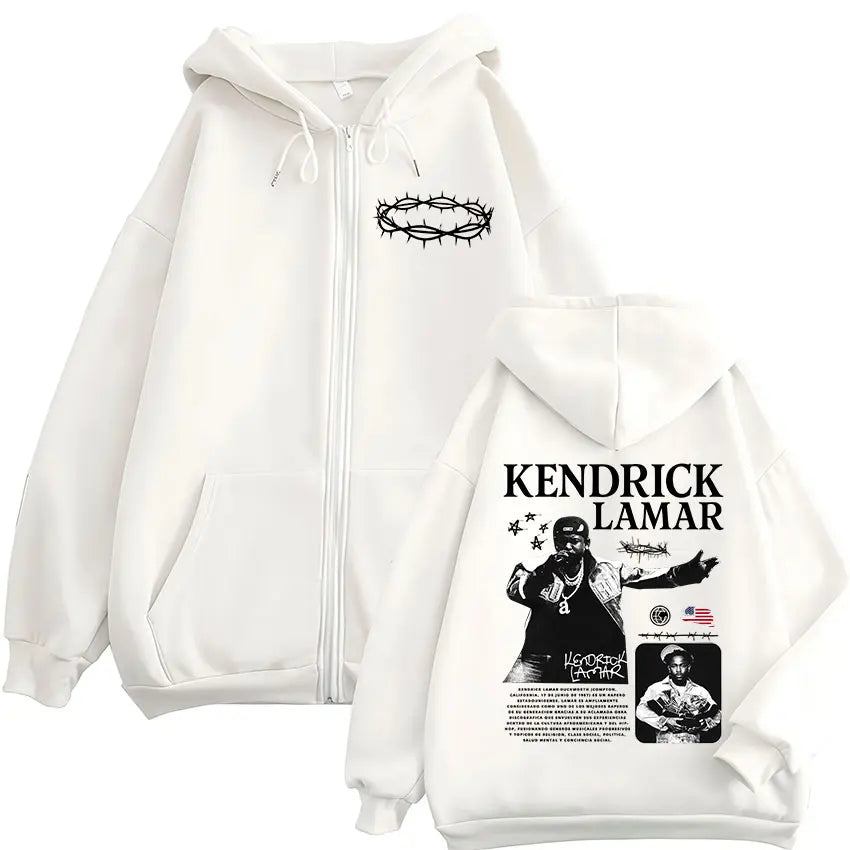 Rapper Kendrick Lamar They Not Like Us Zipper Hoodies Men Women Clothing Fashion Hip Hop Zip Up Hooded Sweatshirts Hoodie Jacket