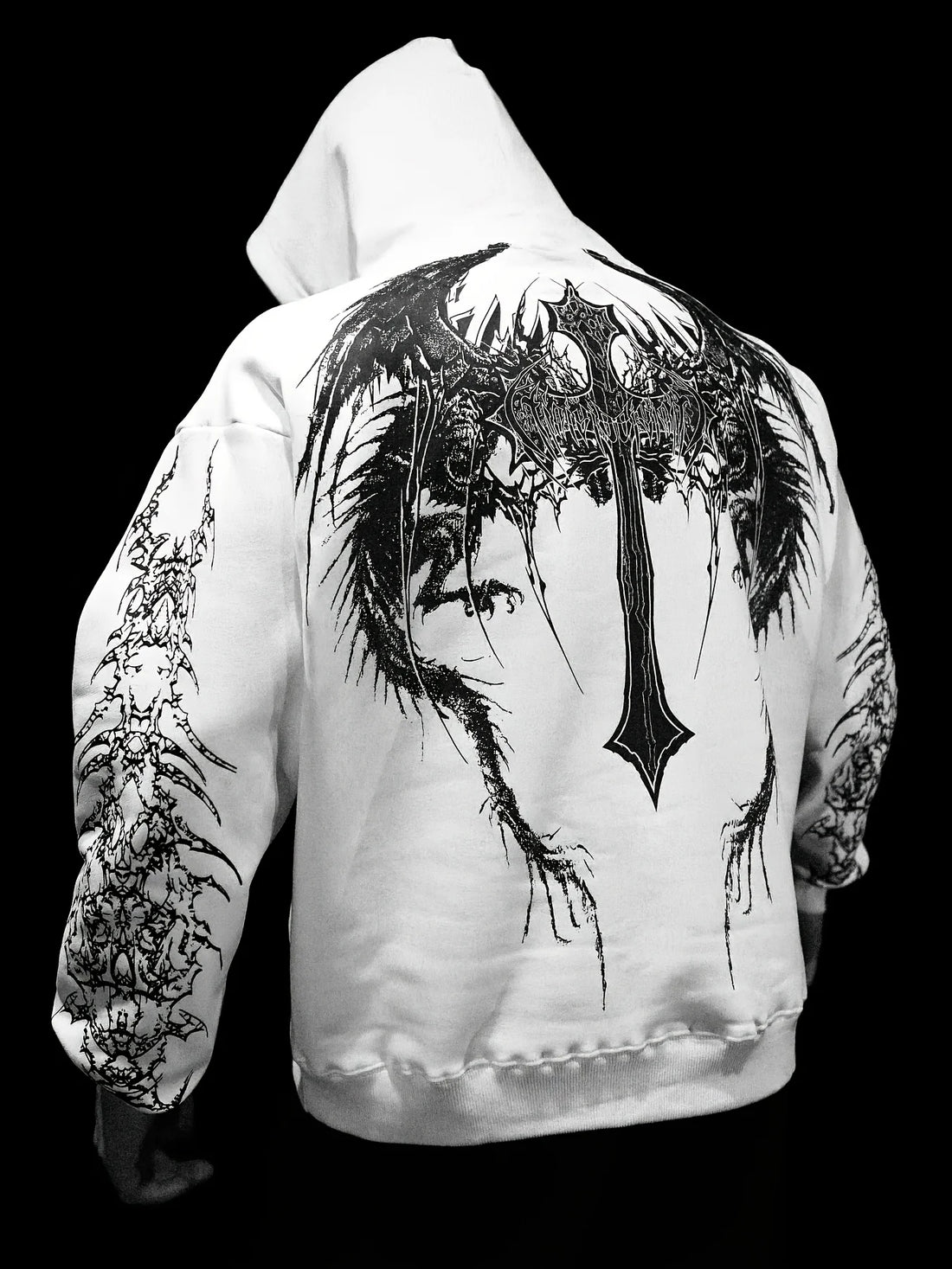 Fashionable men's autumn gym muscle training Gothic letter print soft and comfortable hooded sweatshirt outdoor street sports to