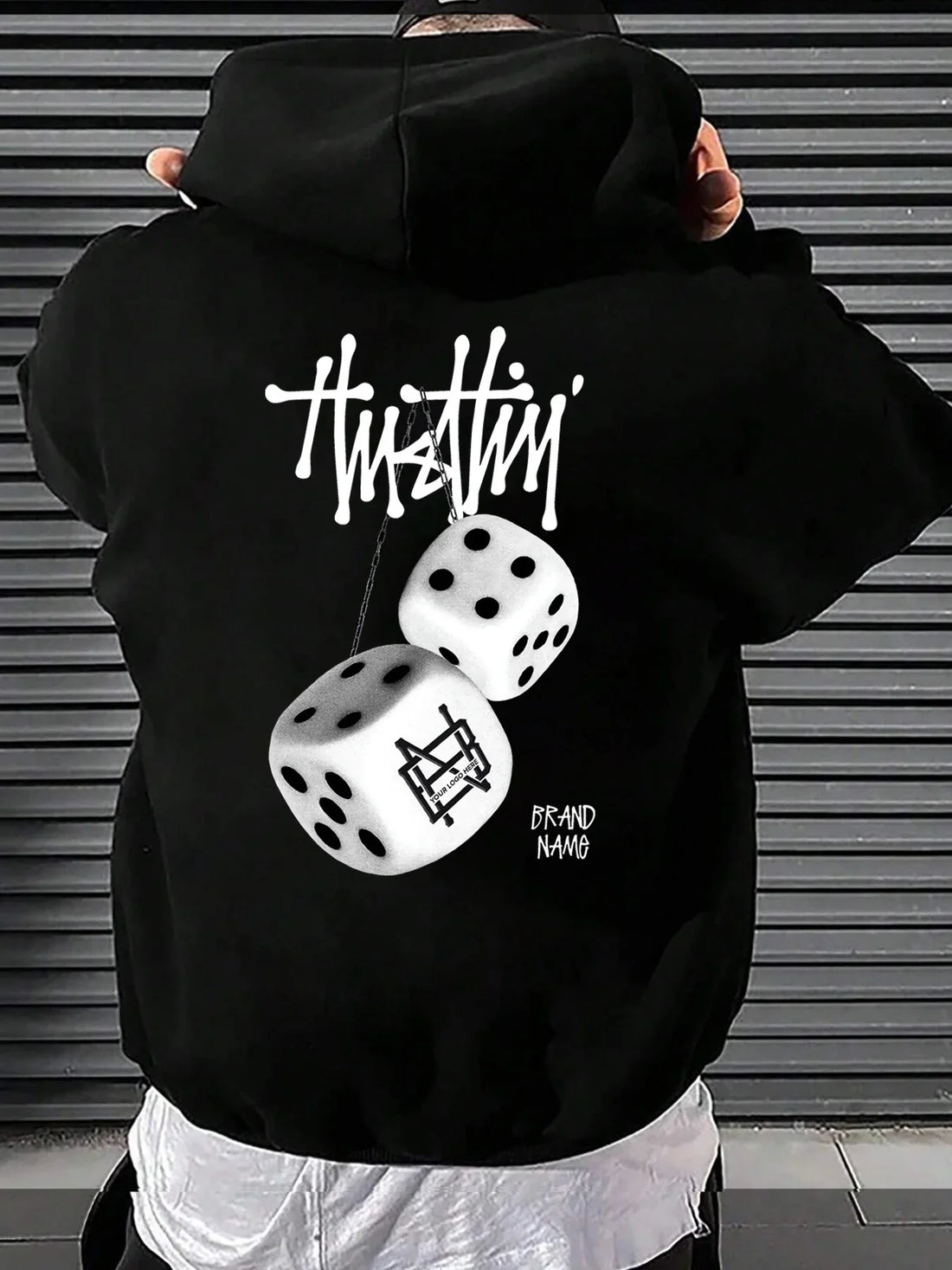 New Autumn and Winter Men's Hoodie Sweatshirt Geometric Pattern Printing Adult Street Casual Fashion Loose Long-Sleeved Top