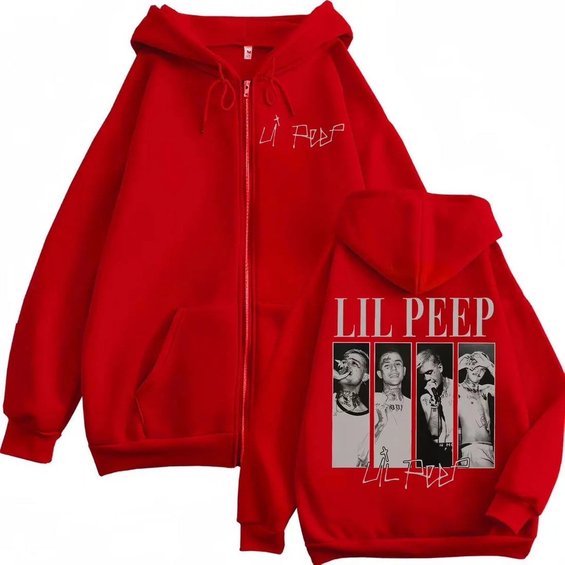 Rapper Lil Peep Merch Zipper Hoodies Hip Hop Vintage Zip Up Hooded Sweatshirts Men Women Clothing High Quality Fashion Pullovers