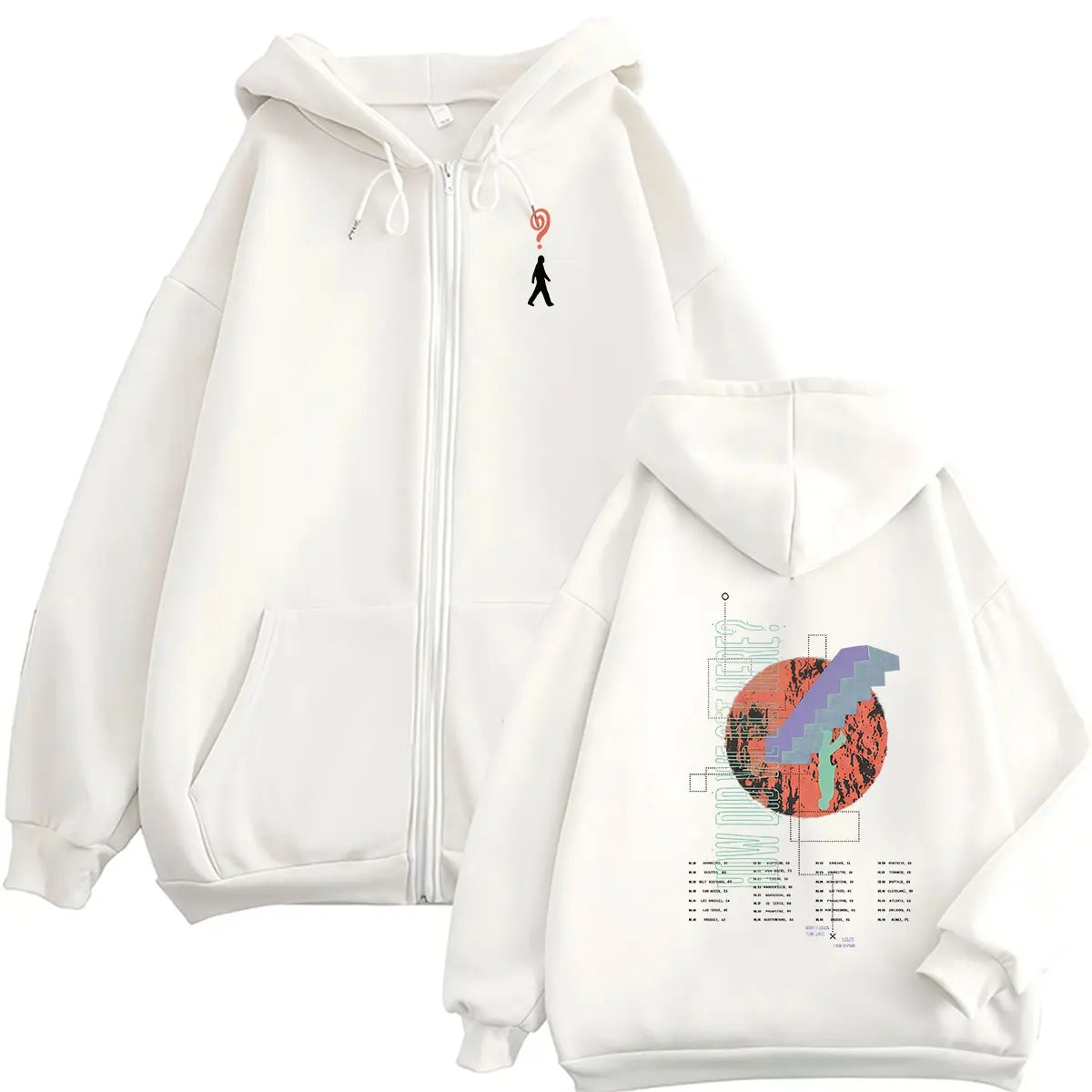 Louis Tomlinson Zipper Hoodie How Did We Get Here Tour 2026 Long Sleeve Sweatshirt Men's Vintage Oversized Fleece Jacket Hoodies