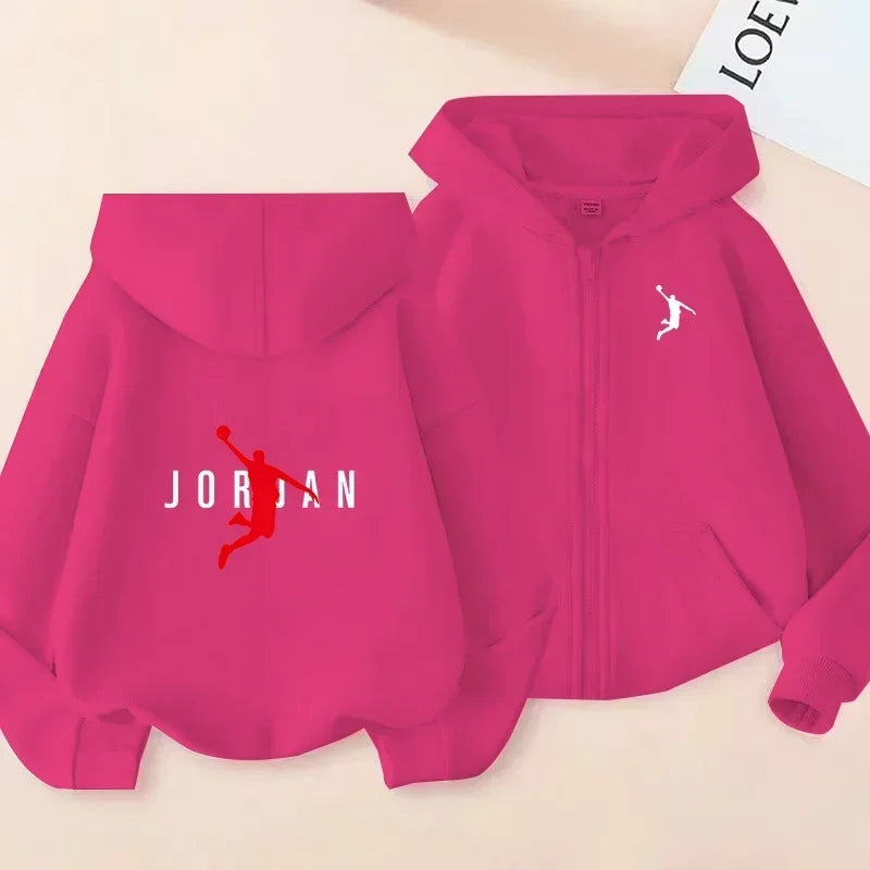 Children's Zipper Clothing Style Basketball Sweatshirt Fashion Idol star Coat Boys Girls 3-13 Yrs Hoodies Sports Casual Cardigan