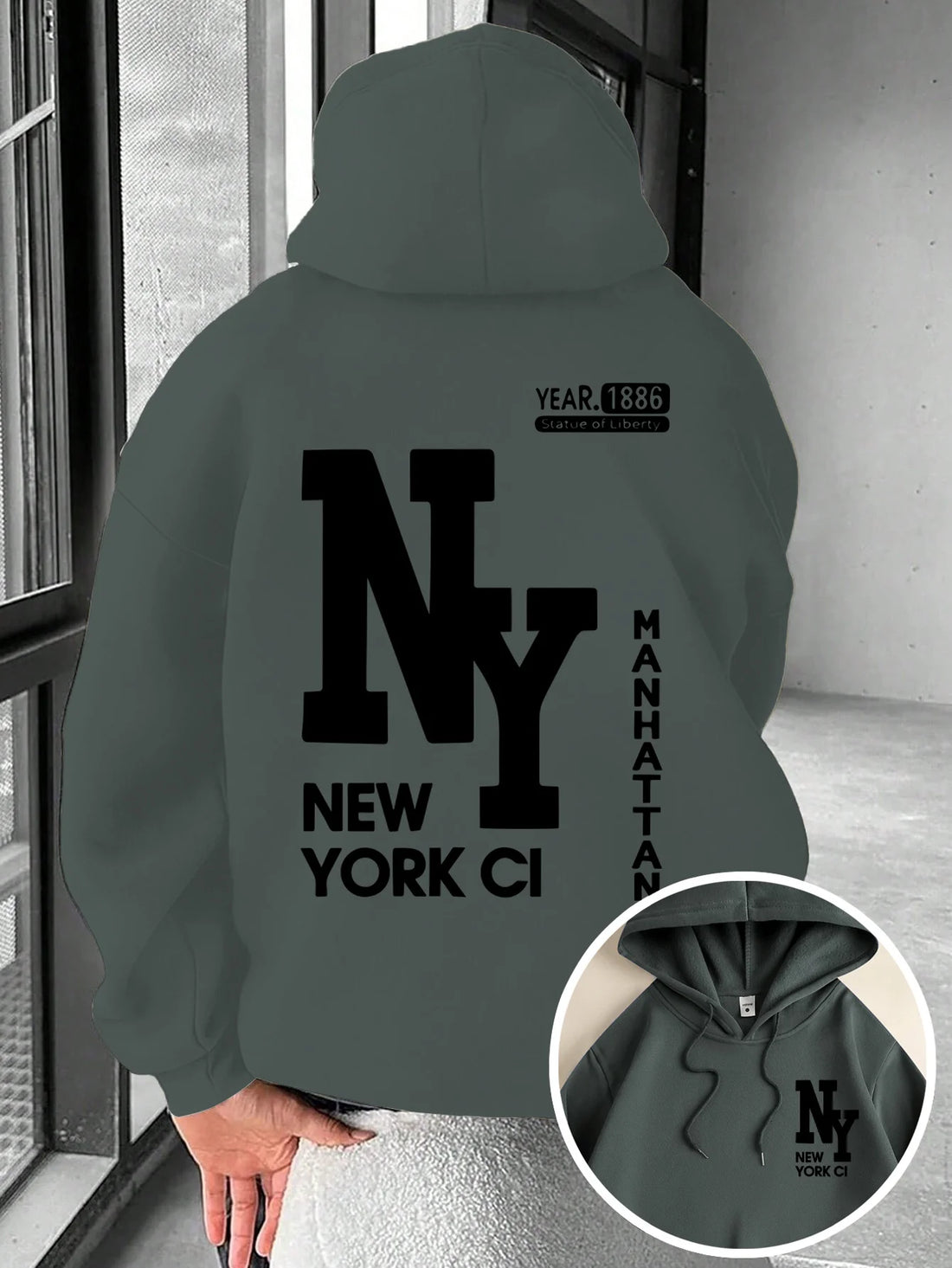 New Men's Autumn Fashion Letter Printed Soft and Comfortable Hoodie Outdoor Street Style Clothing