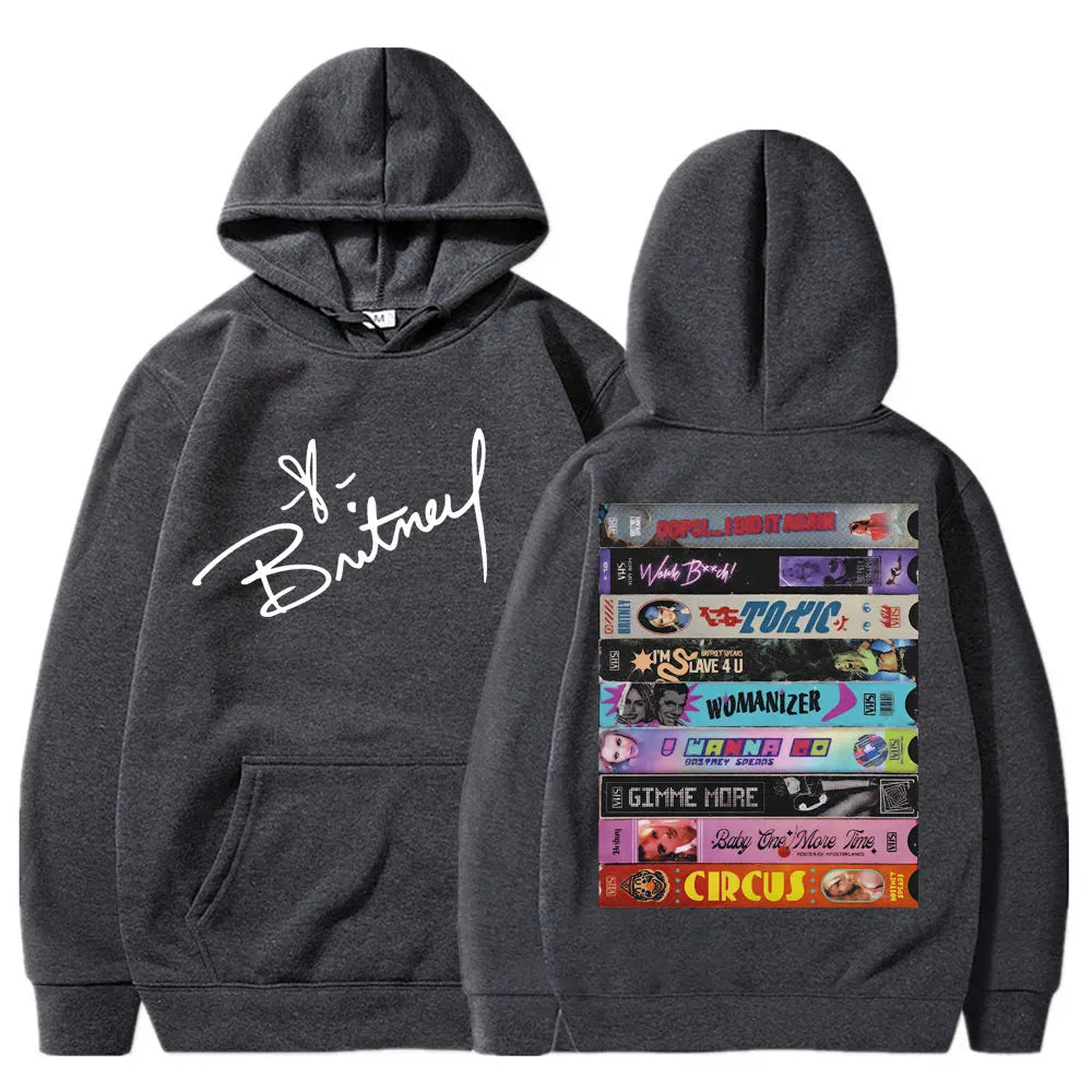 Hot Sale Hoody Singer Britney Spears Album Cover Graphic Hoodie Men Women Long-sleeved Clothing Casual Top Harajuku Sweatshirt
