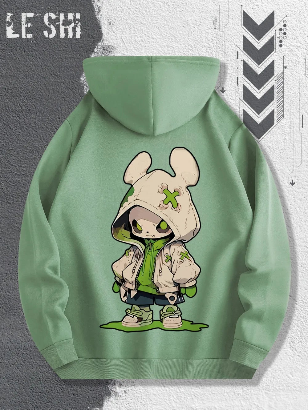 2025 Hot Selling Autumn Men's Trendy Cartoon Character Printed Soft and Comfortable Hoodie Outdoor Urban Street Style Clothing