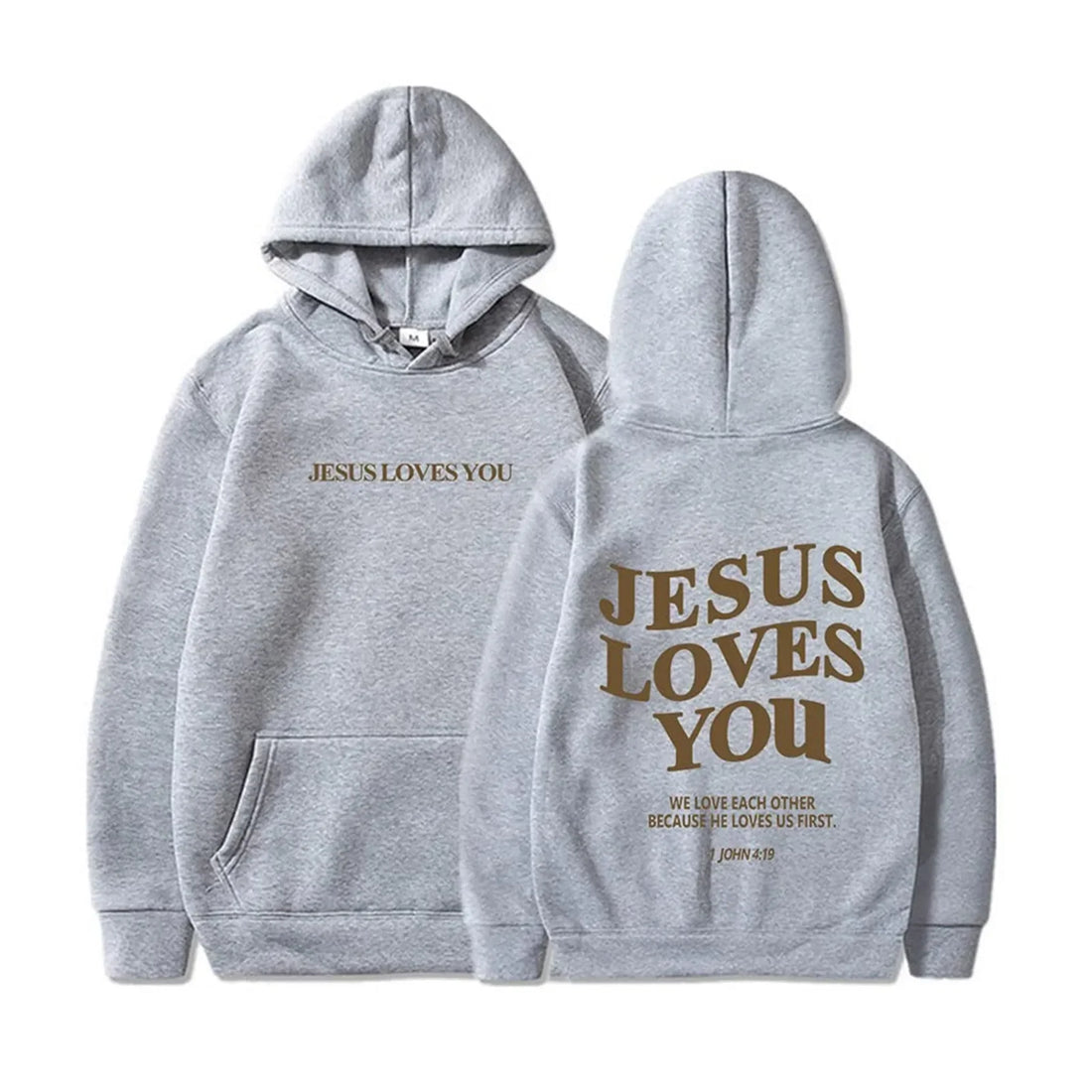 Jesus Loves You Print Pullover Hoodies Women's Hoodie Autumn Winter Men Streetwear Sweatshirt Unisex Hooded Tops Hooded Clothes