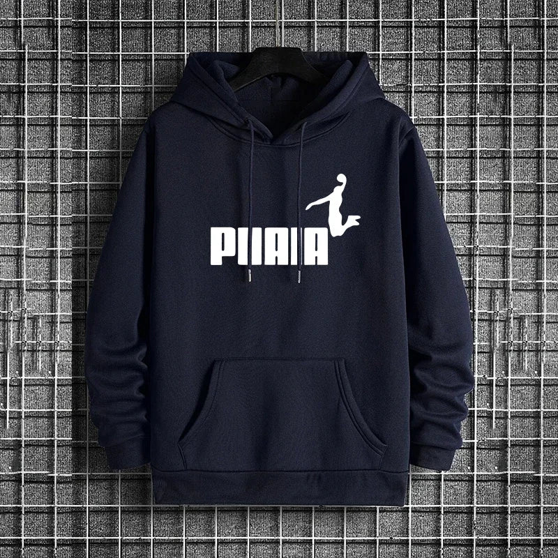Autumn Winter Male Urban Causal Fashion Sporty Pullover 2025 New Arrival Men's Hoodies High Quality Pure Color Hooded Sweatshirt