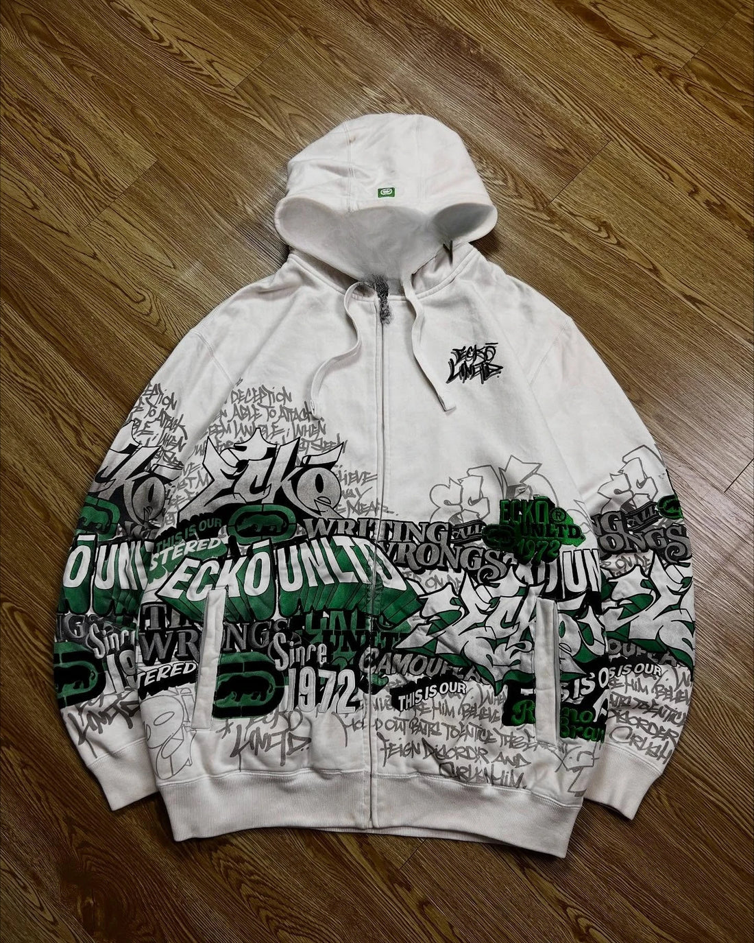 Explosions Y2K Hooded sweater Men American Retro Hip-Hop Street Graffiti Unisex Zipper Hoodie Fashion Printed Pattern Sweatshirt