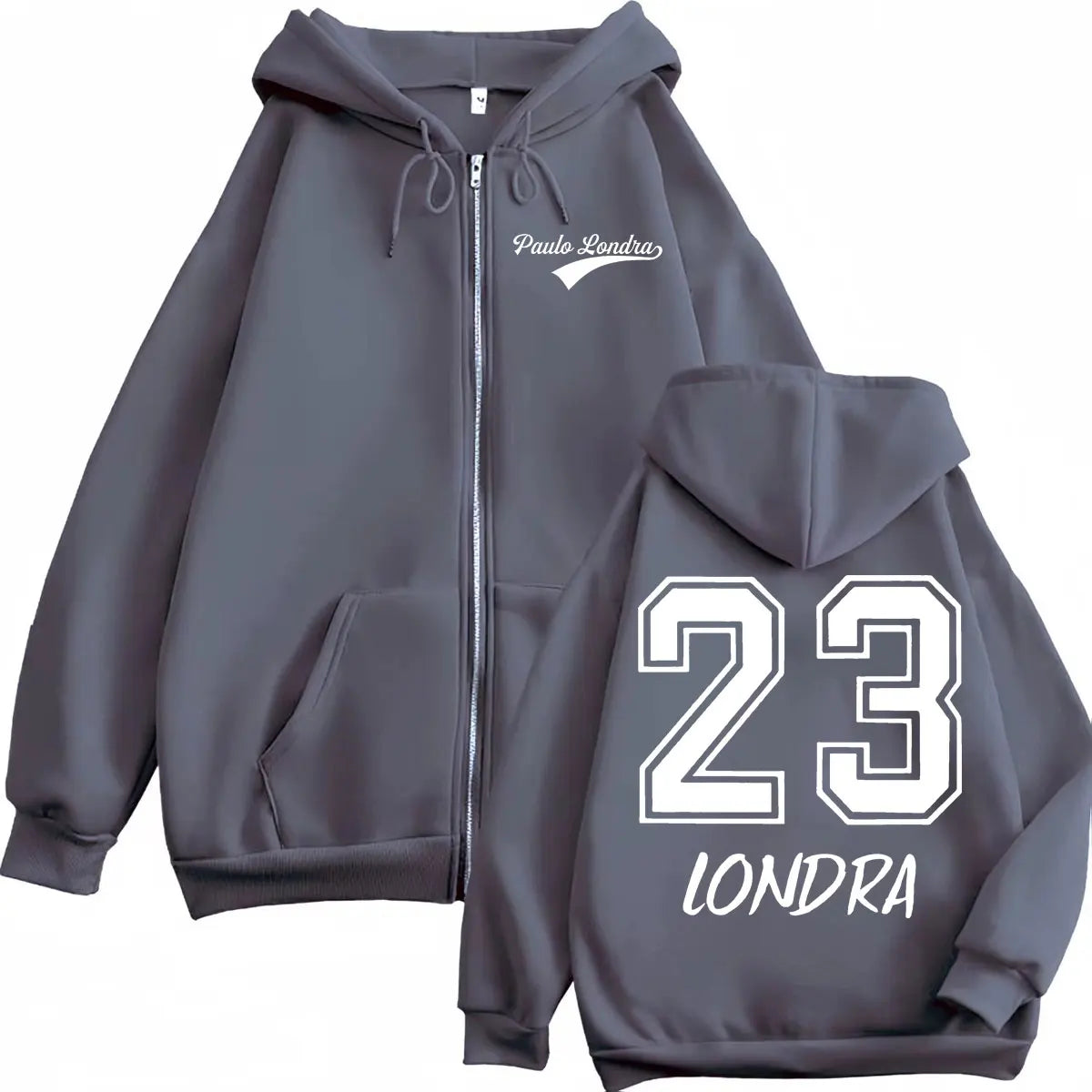 Rapper Paulo Londra Merch Zipper Hoodies Men Women Clothing Harajuku Hip Hop Zip Up Pullovers Fashion Casual Hooded Sweatshirts