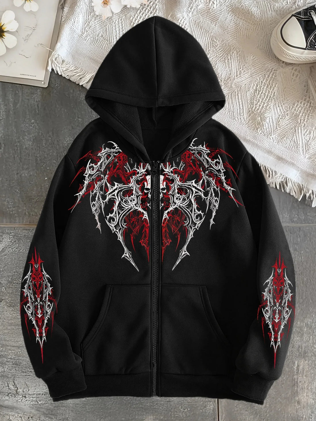 New unisex original print zip-up hoodies stylish streetwear style ideal for casual occasions and perfect for school attire