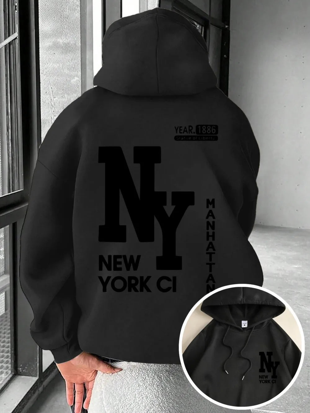 New Men's Autumn Fashion Letter Printed Soft and Comfortable Hoodie Outdoor Street Style Clothing