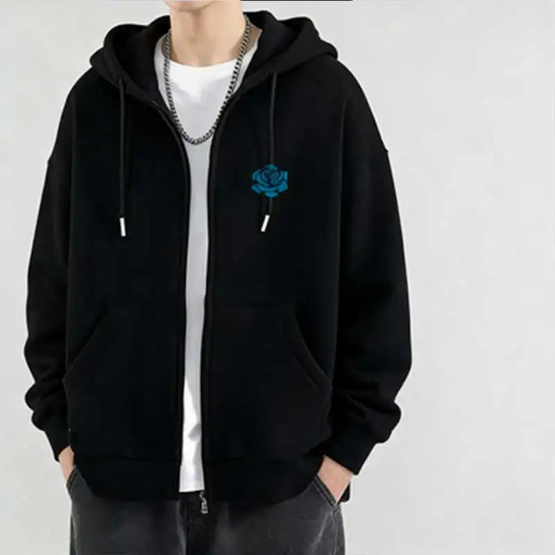 2026 Ado Graphic Printed Zipper Hoodies Autumn Winter Men Women Casual Fashion Harajuku Y2K Fleece Long Sleeve Zip-Up Hoodies