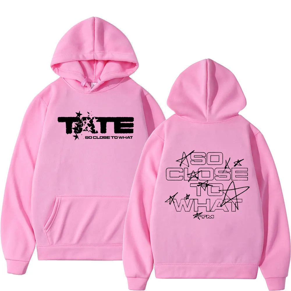 Men Women Clothing Long Sleeve Hooded Sweatshirts Tate McRae So Close To What Album Hoodies Fleece Vintage Oversized Pullovers
