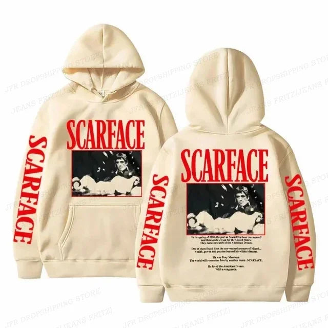 Movie Scarface Hoodies Men Women Fashion Hip Hop Hoodie Kids Coats Women Sweats Tony Montana Clothing Women's Tracksuits Girl