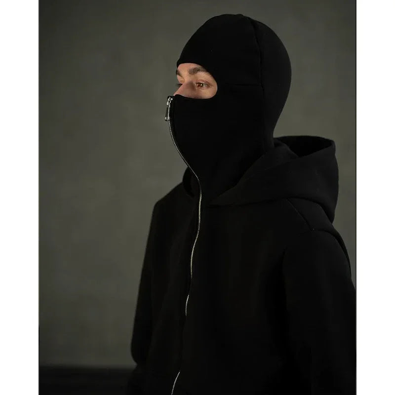 Ins Trendy Brand Double Hat Hooded Hoodie Jacket 2025 Spring/Autumn New Style Men's and Women's Same Style Loose Zipper Couple