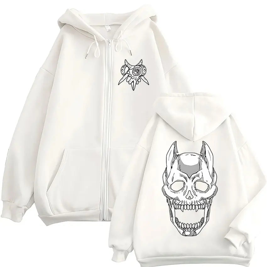 Anime Jojo Bizarre Adventure Kira Yoshikage Killer Queen Zipper Hoodies Men's Clothing Zip Up Hooded Sweatshirts Jackets Coats