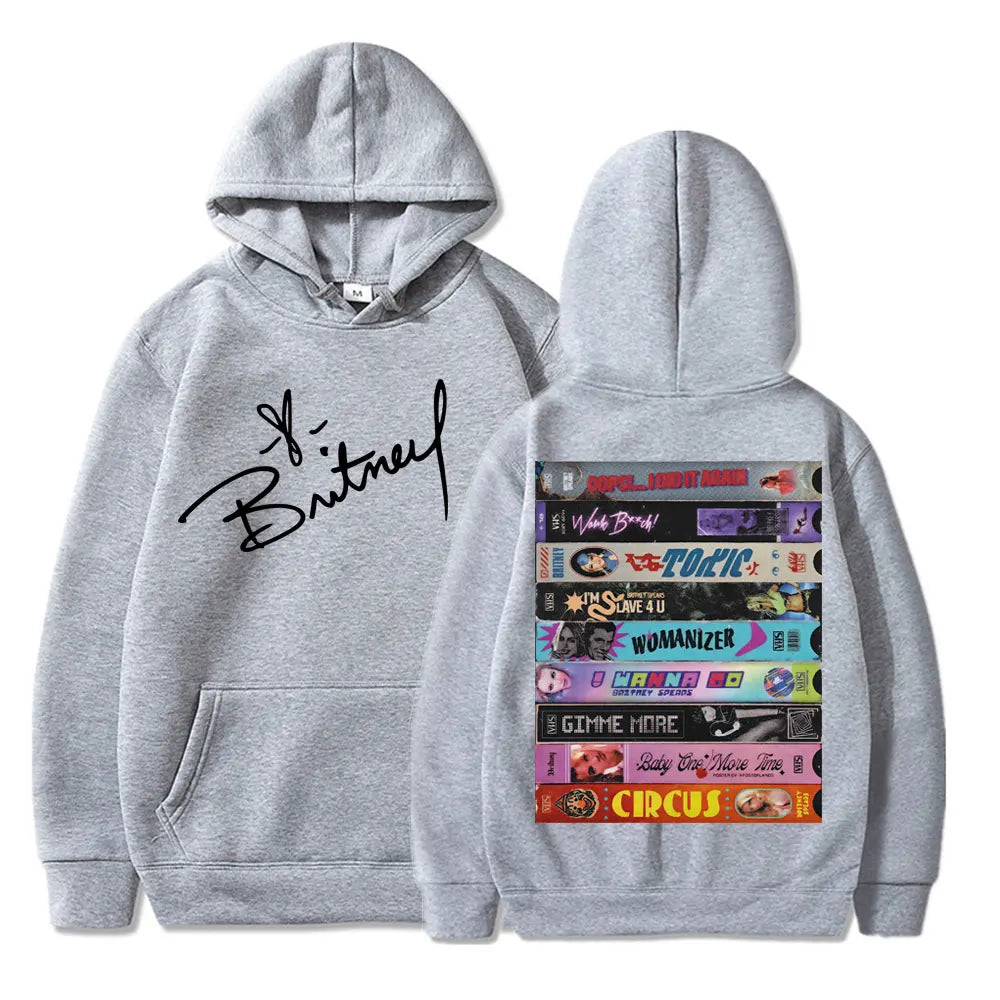 Hot Sale Hoody Singer Britney Spears Album Cover Graphic Hoodie Men Women Long-sleeved Clothing Casual Top Harajuku Sweatshirt