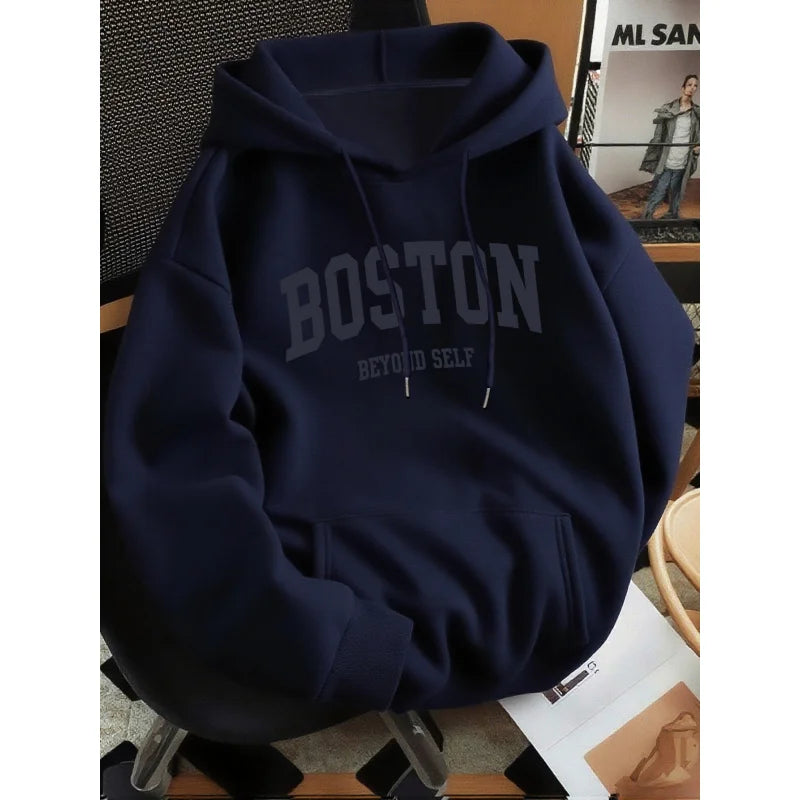 2026 New Men's Loose Hoodie Thin Spring Autumn Versatile Casual No Pilling Fade Resistant