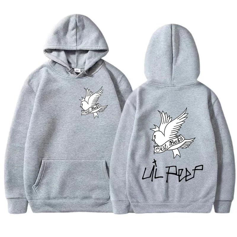 New autumn/winter men's Lil Peep printed hoodie and hoodie Sporty women's fashion Casual hip-hop Harajuku Street hip-hop top