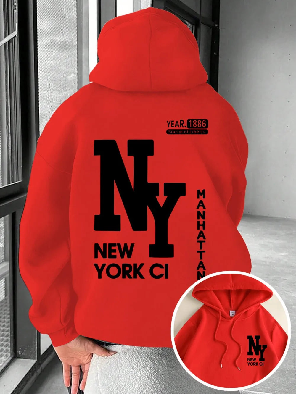 New Men's Autumn Fashion Letter Printed Soft and Comfortable Hoodie Outdoor Street Style Clothing