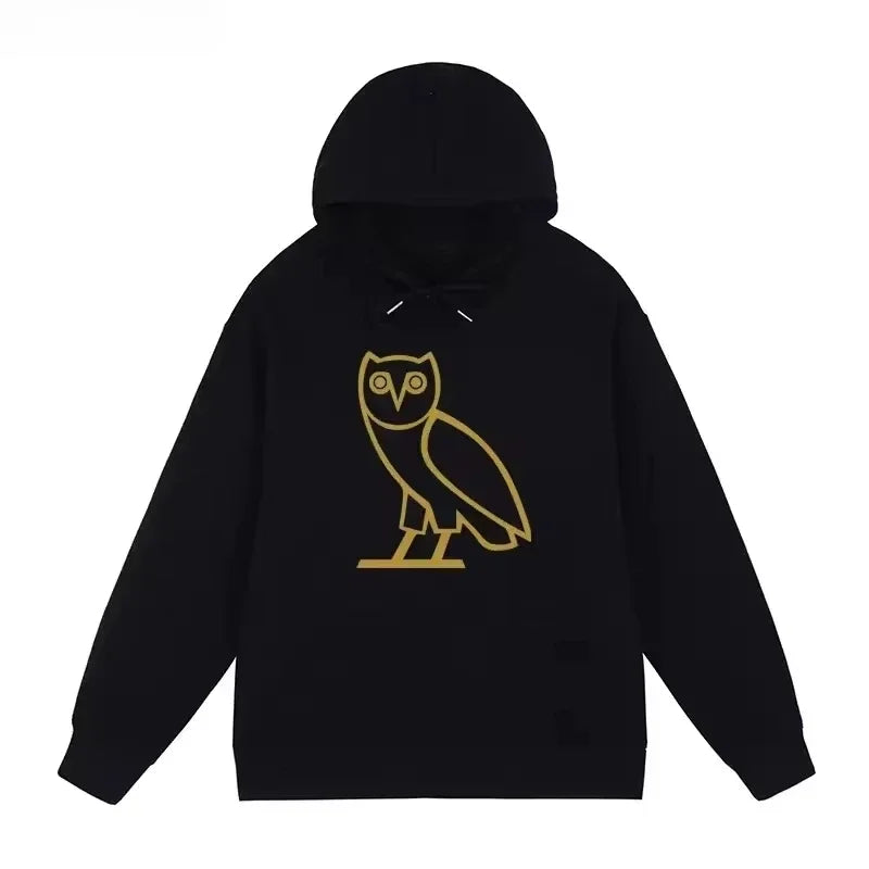 2025 Fashion Trend Brand Y2K Women Men Hooded Hoodie Drake Duck Album Egg Rap Hip-hop Simple Owl Pattern Hoodie Sweatshirt