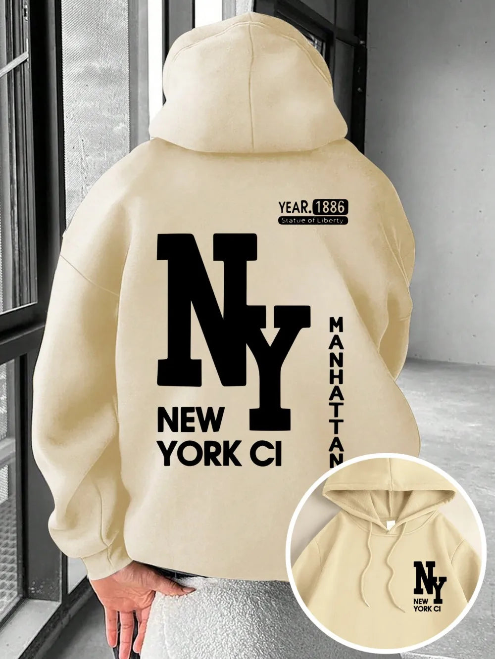 New Men's Autumn Fashion Letter Printed Soft and Comfortable Hoodie Outdoor Street Style Clothing
