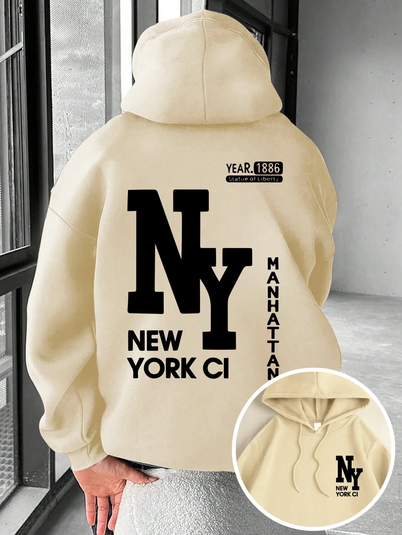 New Men's Autumn Fashion Letter Printed Soft and Comfortable Hoodie Outdoor Street Style Clothing