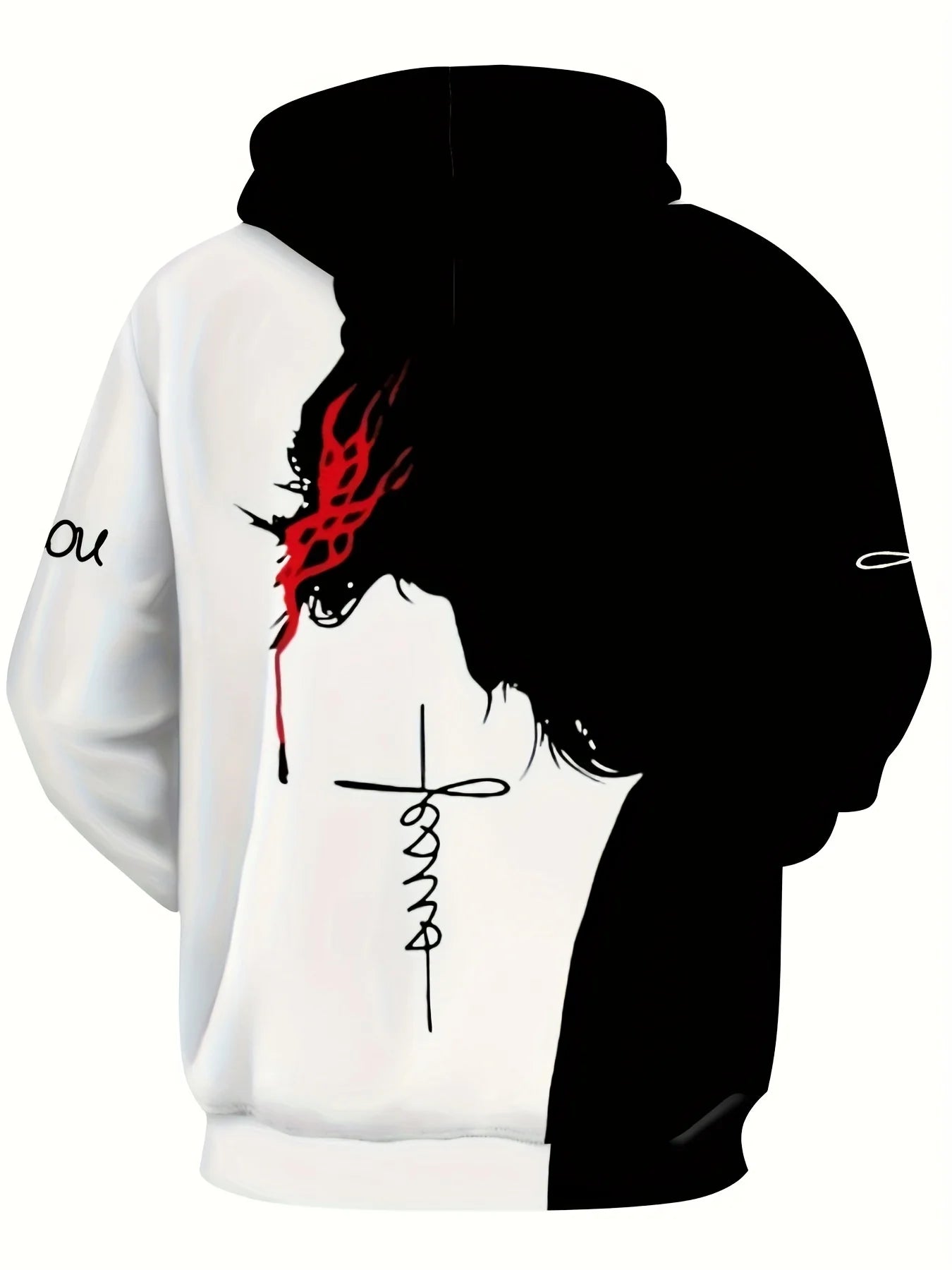 The new men's hoodie for the autumn of 2025 features a casual fashionable and sporty 3D Christ Jesus pattern print