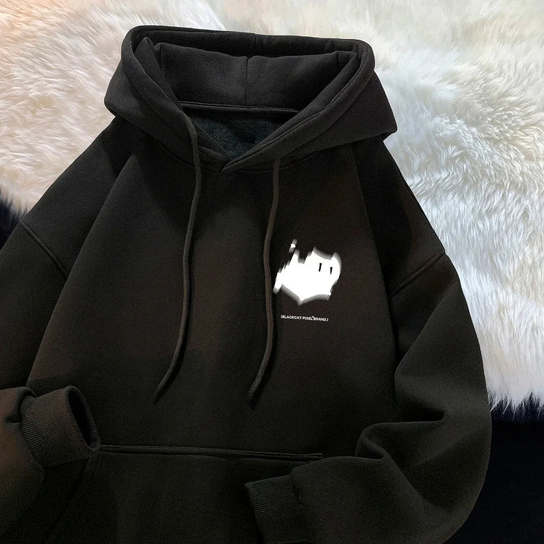 2026 Hoodie Women's Trendy Brand Versatile Hong Kong Style High Street American Printed Top Autumn and Winter Coat