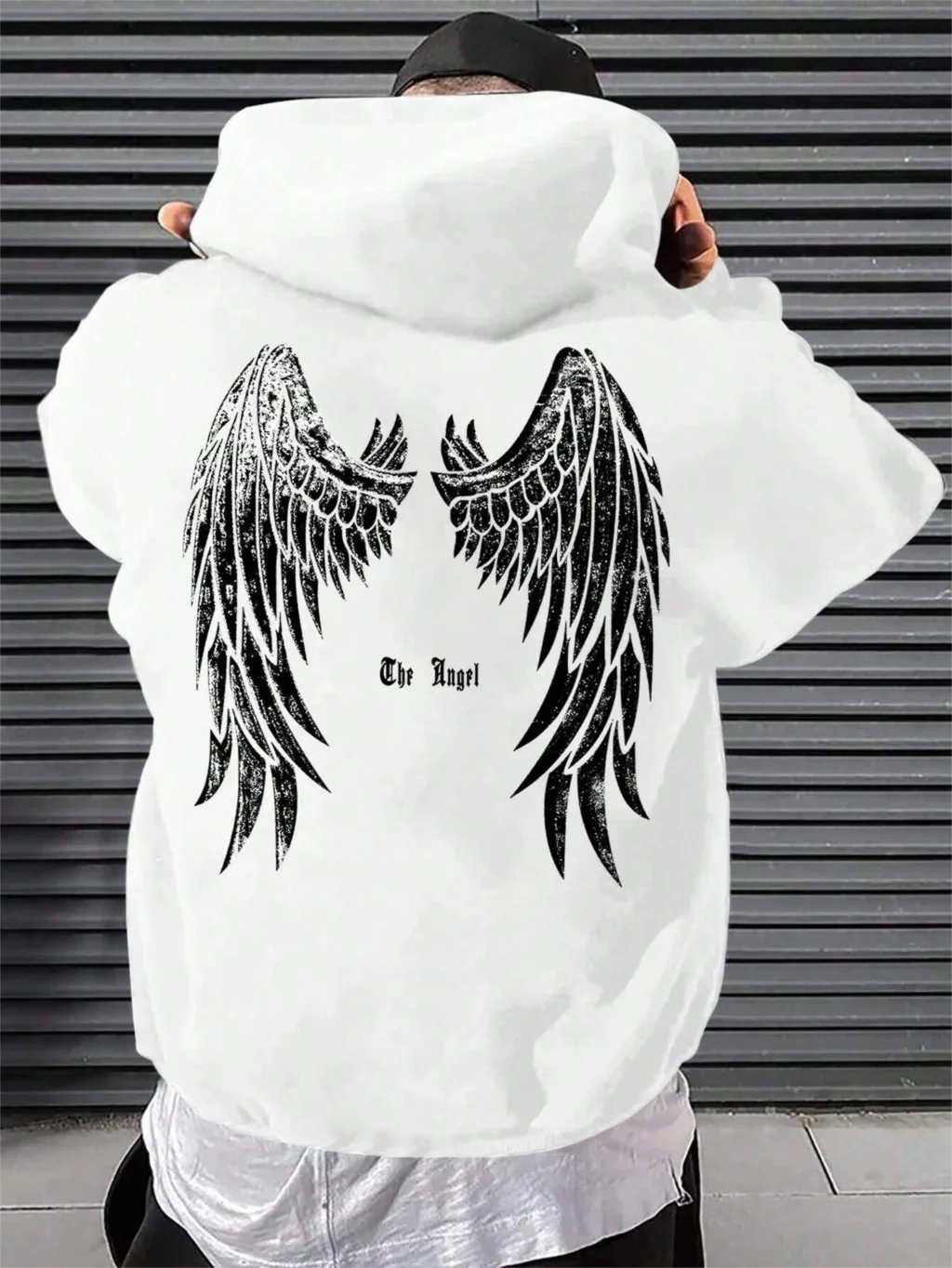 Wing-print Men Women Pullover Hoodies Outdoor Street Casual Hip-hop Trend Sport Gothic Autumn Winter Warm Sweatshirt Clothes Top