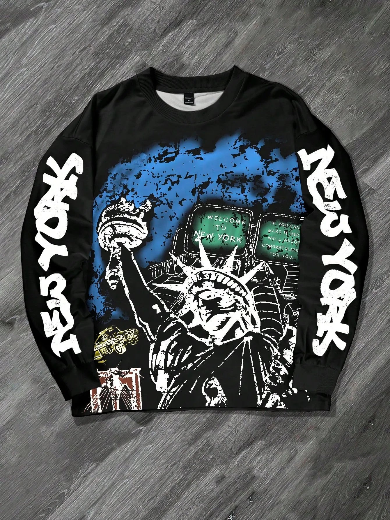 The new men's round-neck sweatshirt for Spring and Autumn 2025 is casual fashionable and comfortable with 3D pattern printing