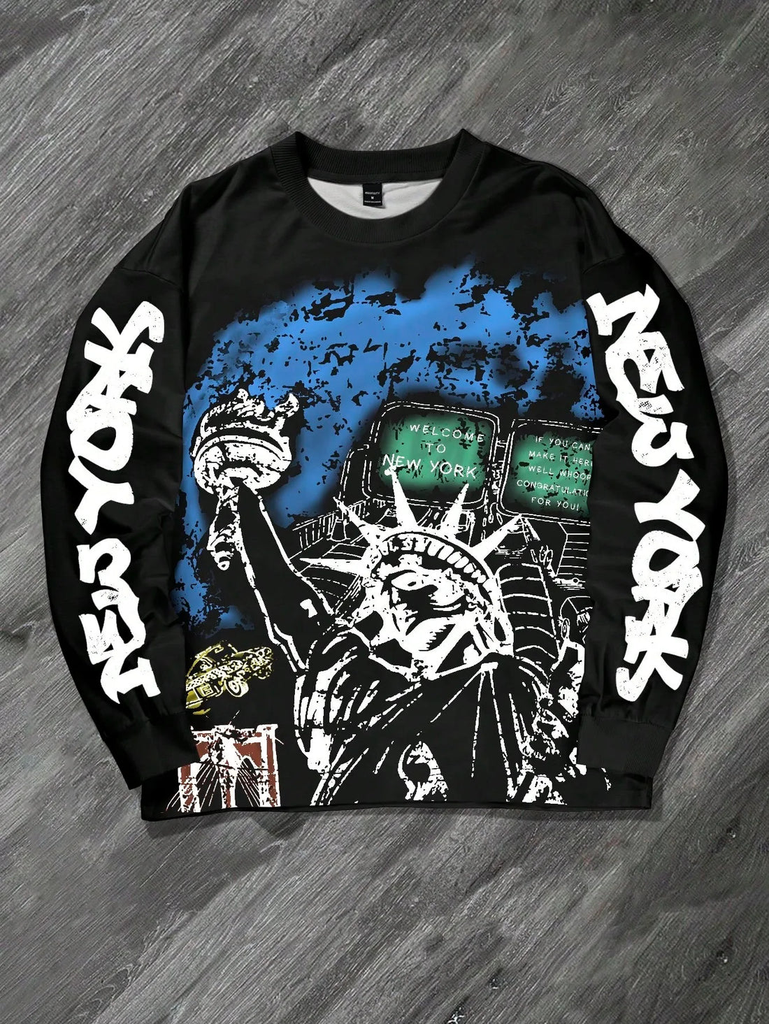The new men's round-neck sweatshirt for Spring and Autumn 2025 is casual fashionable and comfortable with 3D pattern printing