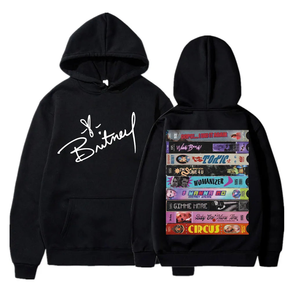 Hot Sale Hoody Singer Britney Spears Album Cover Graphic Hoodie Men Women Long-sleeved Clothing Casual Top Harajuku Sweatshirt