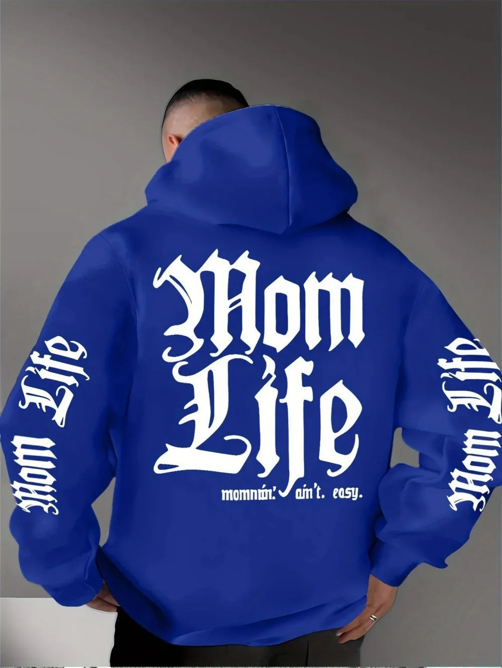 European and American New Men's Autumn Gothic Letter Print Comfortable Soft Hooded Sweatshirt Outdoor Urban Trend Top