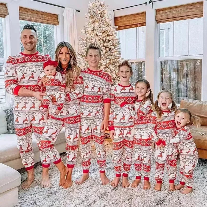 Christmas Family Matching Pyjamas Homewear 2 Pieces Suit Adult Kids Sleepwear New Year's Costume Merry Christmas Gift