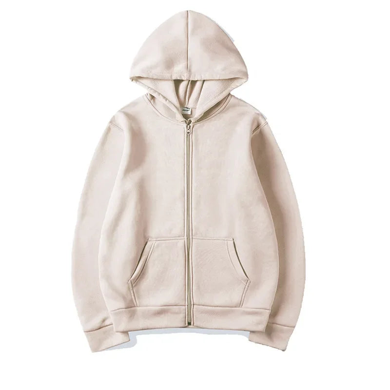 Women Fleece Zip Up Hoodies Running Sports Sweatshirts Fashion Female Classic Casual Zipper Jackets Y2k Hip Hop Streetwear
