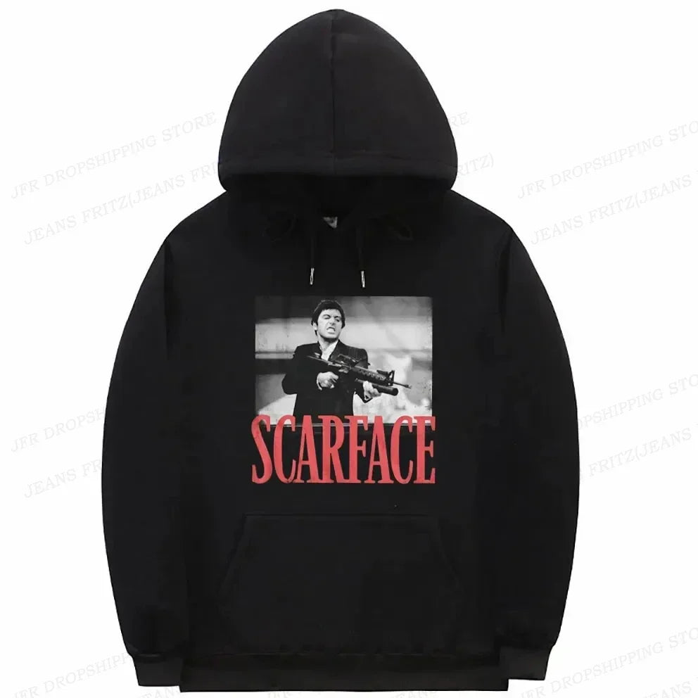Movie Scarface Hoodies Men Women Fashion Hip Hop Hoodie Kids Coats Women Sweats Tony Montana Clothing Women's Tracksuits Girl