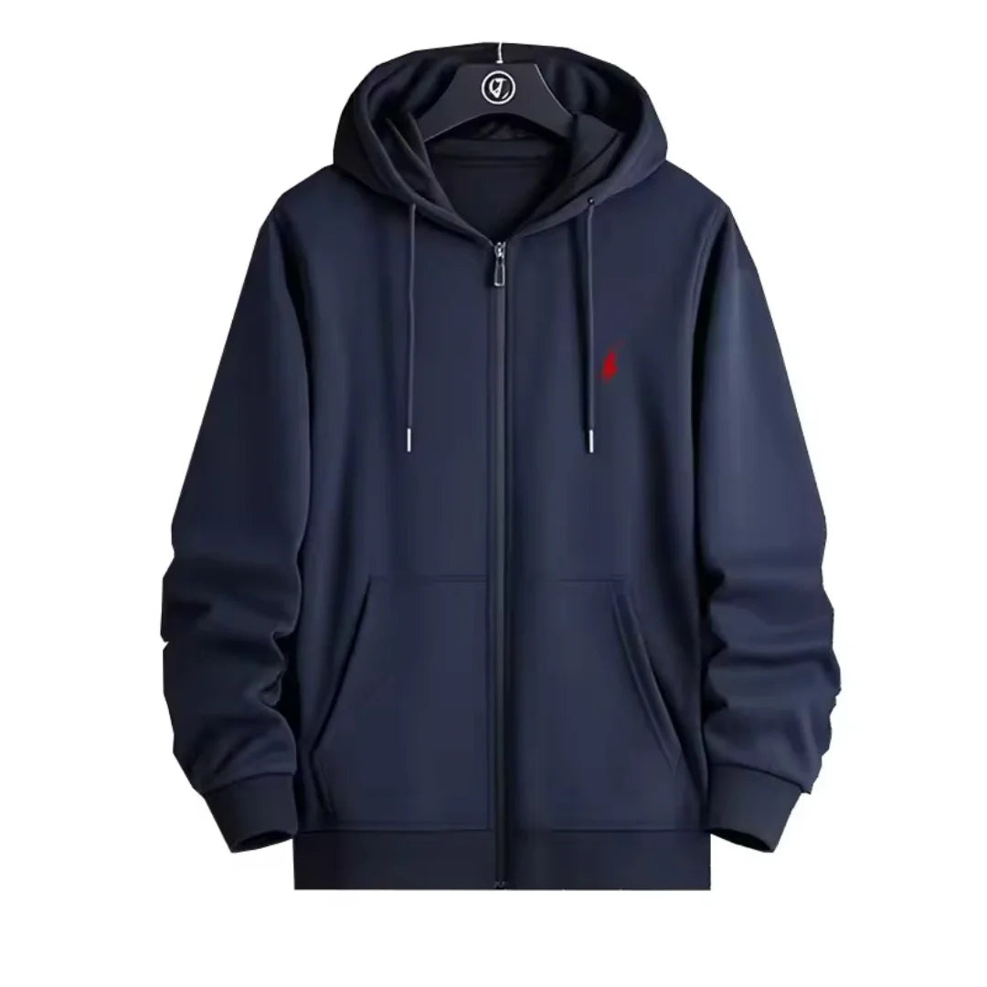 Trendy Printed Sports Zipper Sweatshirt, Casual Men's and Women's Fashion, Youth Sports, Comfortable Hooded Sweatshirt