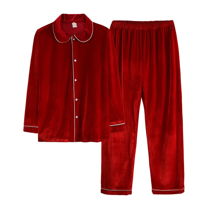 Winter Holiday Flannel Pajamas Set for Mom Daughter Dad Son Matching Outfits Velvet Pyjamas Xmas Look Wear Warm Thick Sleepwear