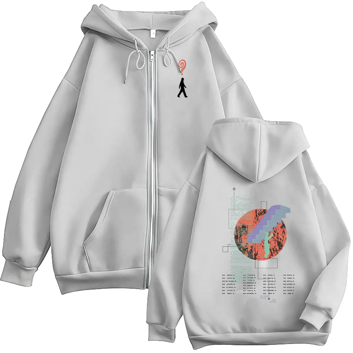 Louis Tomlinson Zipper Hoodie How Did We Get Here Tour 2026 Long Sleeve Sweatshirt Men's Vintage Oversized Fleece Jacket Hoodies