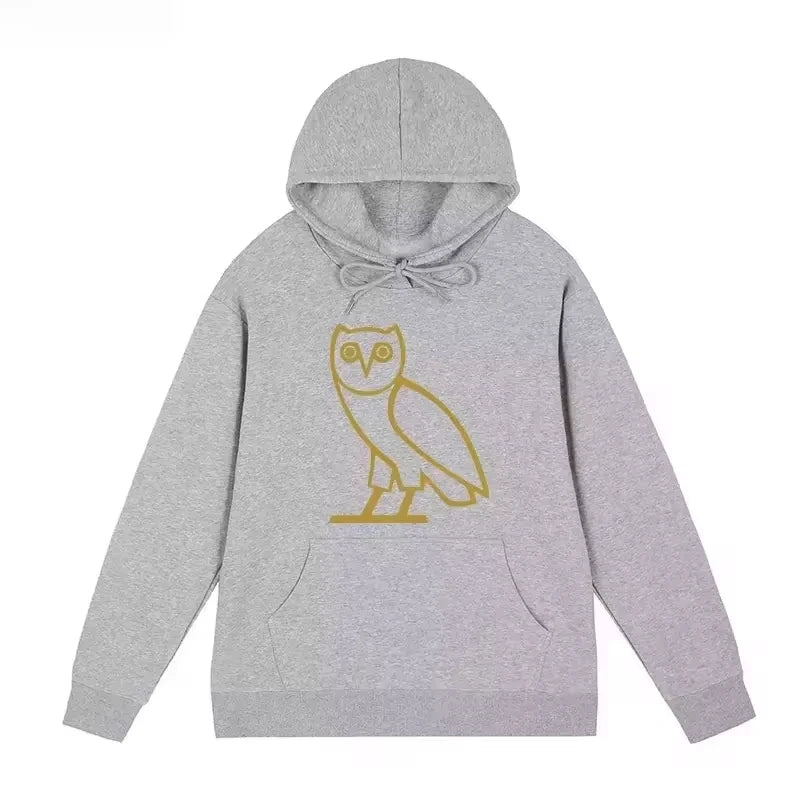 2025 Fashion Trend Brand Y2K Women Men Hooded Hoodie Drake Duck Album Egg Rap Hip-hop Simple Owl Pattern Hoodie Sweatshirt