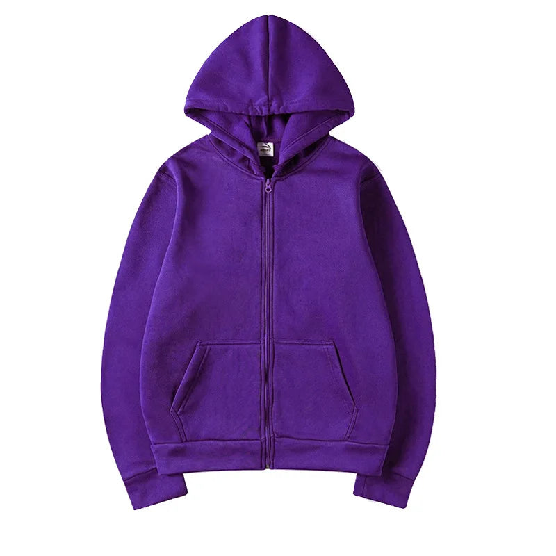 Women Fleece Zip Up Hoodies Running Sports Sweatshirts Fashion Female Classic Casual Zipper Jackets Y2k Hip Hop Streetwear