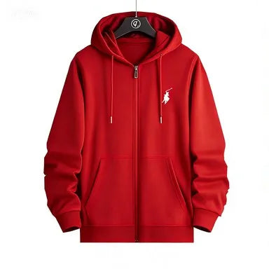 Trendy Printed Sports Zipper Sweatshirt, Casual Men's and Women's Fashion, Youth Sports, Comfortable Hooded Sweatshirt