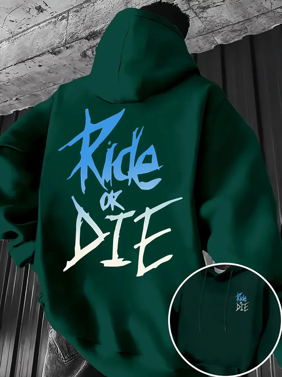 Ride or Die Graffiti Print Street Men Women Hoodie Casual Fashion Trend Loose Sport Autumn Winter Fleece Sweatshirt Clothing Top