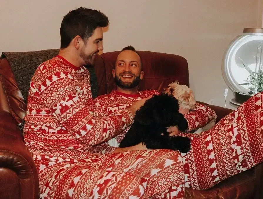 New Christmas Pajamas Set for Family Mother Father Kids Matching Clothing Baby&Dog Romper Pyjamas Xmas Look Loose Soft Outfits