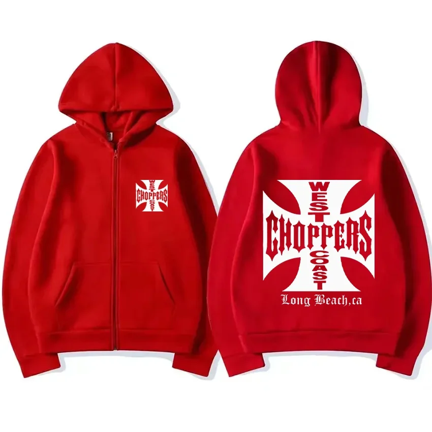 Paul Walker shirt West Coast Choppers retro printed hoodie men's fashion top hip-hop jacket zipper jacket hot selling streetwear