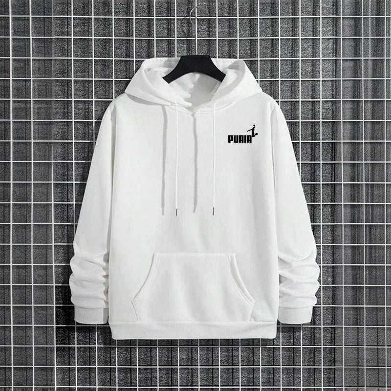 Autumn Winter Male Urban Causal Fashion Sporty Pullover 2025 New Arrival Men's Hoodies High Quality Pure Color Hooded Sweatshirt